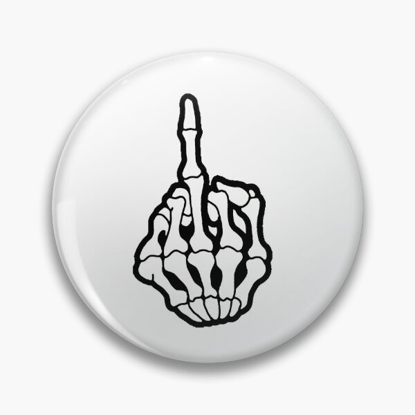 Item preview, Bold Skeleton Middle Finger - Rude Stencil Art designed and sold by 1001T-Shirt.