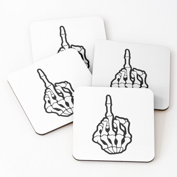 Item preview, Bold Skeleton Middle Finger - Rude Stencil Art designed and sold by 1001T-Shirt.