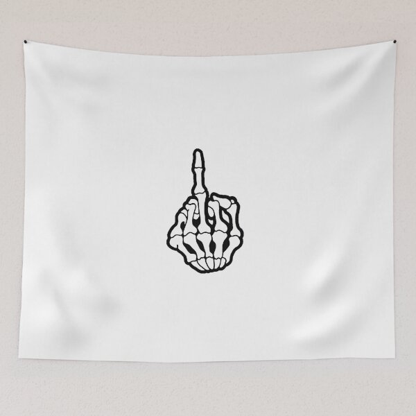 Item preview, Bold Skeleton Middle Finger - Rude Stencil Art designed and sold by 1001T-Shirt.
