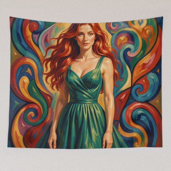 Item preview, Emerald Serenity in a Storm of Color designed and sold by KonTagDesign.
