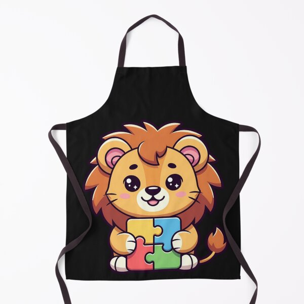 Item preview, Cute Lion Autism Awareness Puzzle Piece Support designed and sold by GrumpySableye.