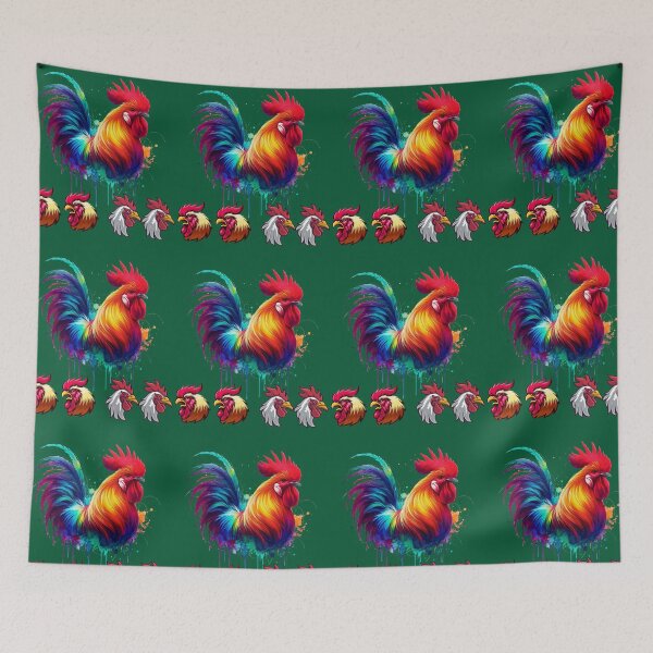 Item preview, Rooster and rainbow  designed and sold by Palmtree94.