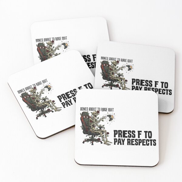Item preview, Rage Quit Skeleton Press F To Pay Respects designed and sold by Oommen Studio .