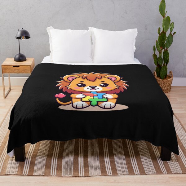 Item preview, Lion Autism Awareness Puzzle Piece Supporter designed and sold by GrumpySableye.