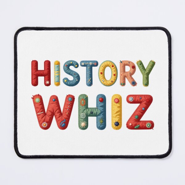 Item preview, HISTORY WHIZ - IN COLORFUL FAUX LETTERING designed and sold by AlexOBrienArt.