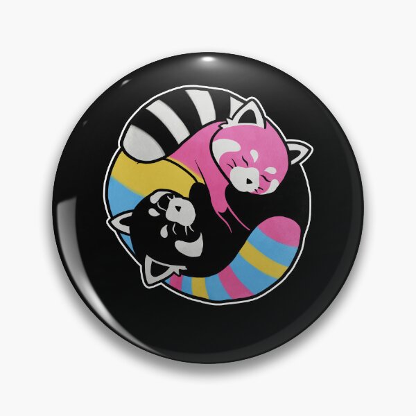 Item preview, Pansexual Red Panda Yin Yang LGBT Pride Flag designed and sold by Clara Hollins.