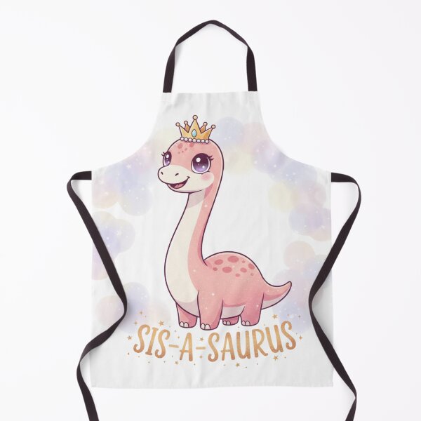 Item preview, Cute Sis-A-Saurus Pink Dinosaur Princess Art designed and sold by DinoPrints-shop.