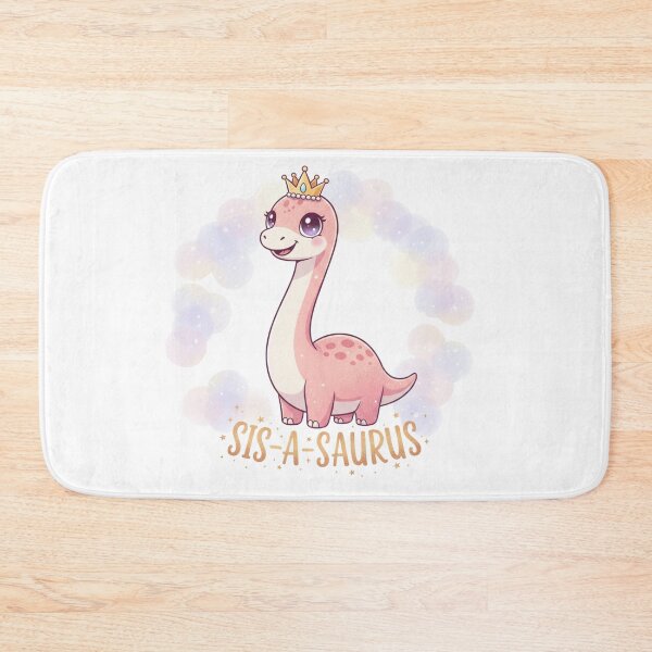 Item preview, Cute Sis-A-Saurus Pink Dinosaur Princess Art designed and sold by DinoPrints-shop.