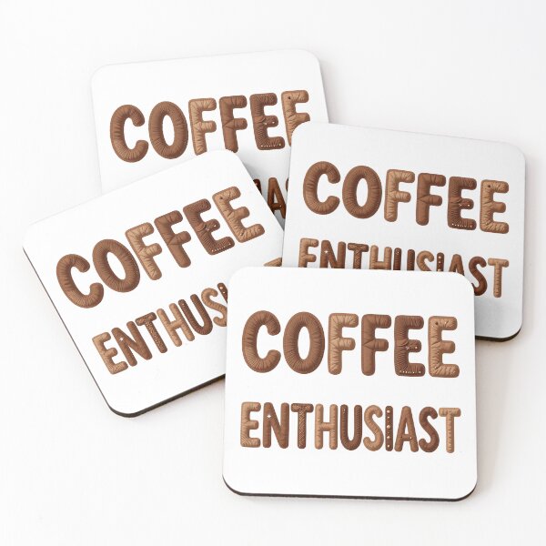 Item preview, COFFEE ENTHUSIAST - IN FAUX LETTERING designed and sold by AlexOBrienArt.