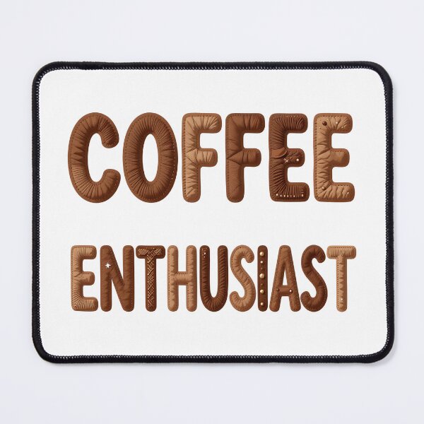 Item preview, COFFEE ENTHUSIAST - IN FAUX LETTERING designed and sold by AlexOBrienArt.