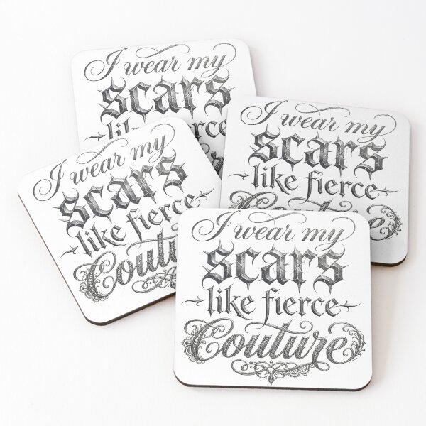Item preview, I Wear My Scars Like Fierce Couture (Red Riding Hood Fairy Tale Retelling | Rebel Fable) designed and sold by Rebel Fable.
