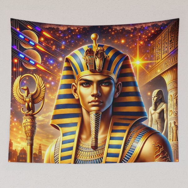 Item preview, Ramses II – Futuristic Pharaoh Art designed and sold by EASNFTCOL.