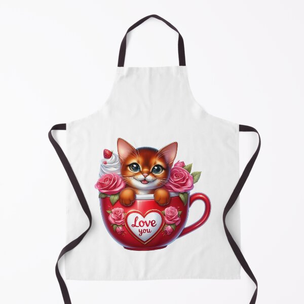 Item preview, Charming Valentine Cat Mug - Cute Kitty Love Cup & Romantic Heart Art designed and sold by FuzionRaptor.