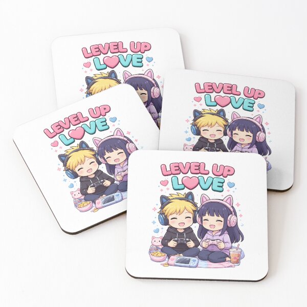 Item preview, Level Up Love Gamer Couple T-Shirt – Cute Chibi Anime Gaming Design designed and sold by zilanom.