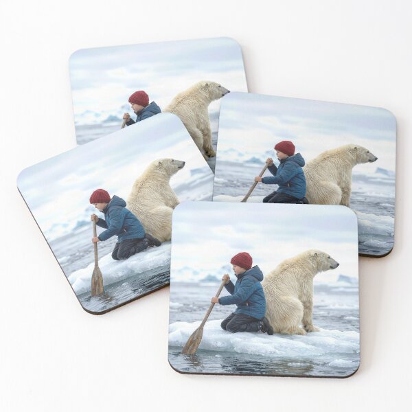 Item preview, Boy and Polar Bear On an Ice Floe designed and sold by Maria Dryfhout.