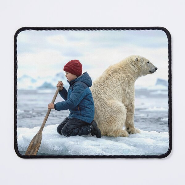 Item preview, Boy and Polar Bear On an Ice Floe designed and sold by Maria Dryfhout.
