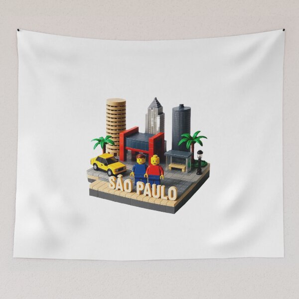 Item preview, São Paulo City in toy bricolage style designed and sold by Lellenatavarez.
