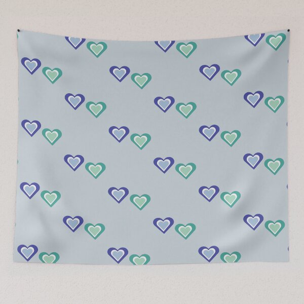 Item preview, Green and Blue hearts designed and sold by Mountain-Point.