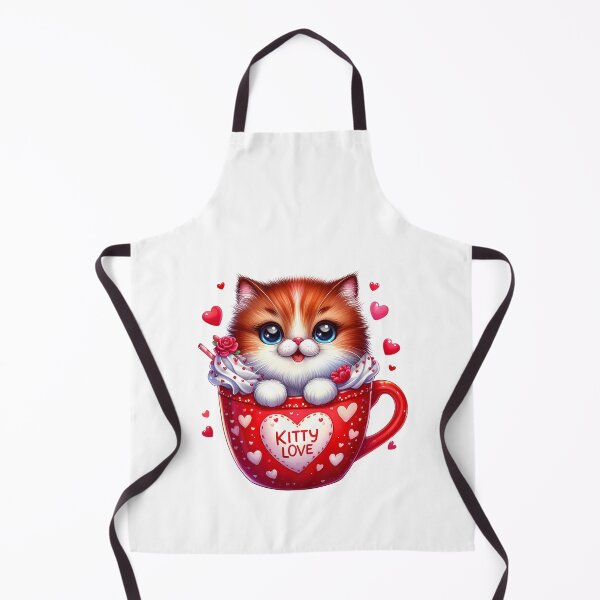 Item preview, Sweetheart Valentine Cat Ice Cream Mug - Cute Kitty Love Cup & Dessert Art designed and sold by FuzionRaptor.
