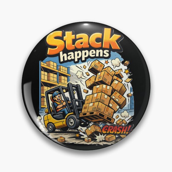 Item preview, Stack Happens – Funny Logistics Design designed and sold by RetroNibylander.
