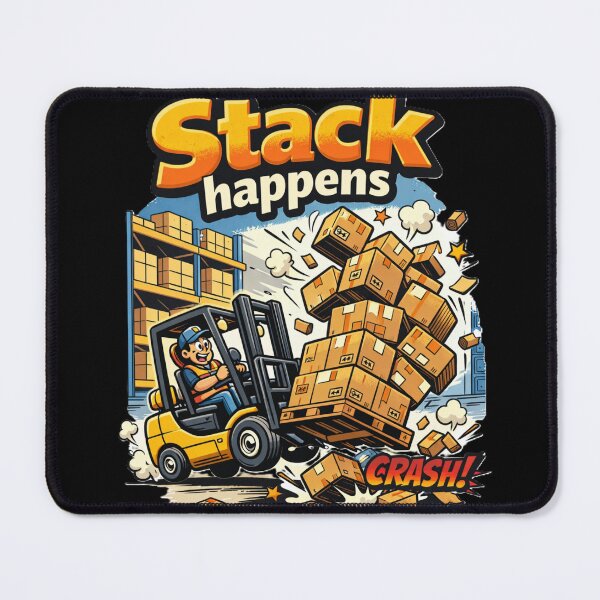 Item preview, Stack Happens – Funny Logistics Design designed and sold by RetroNibylander.