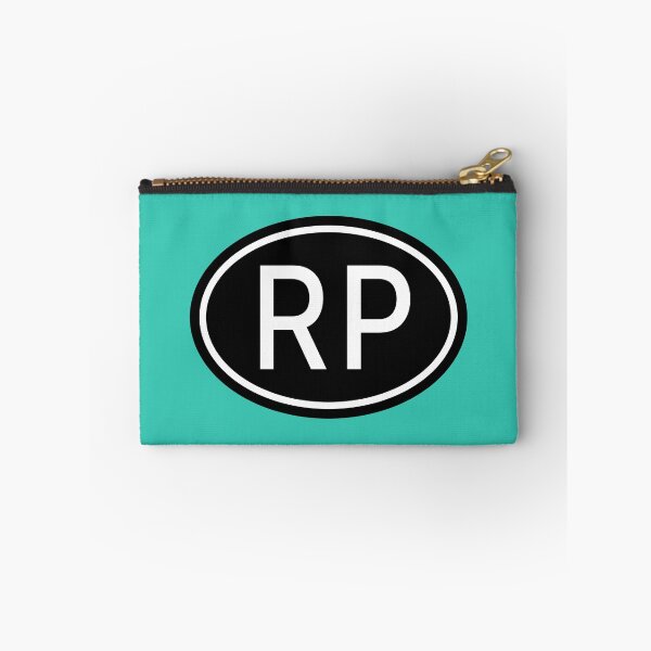 Item preview, RP Initials Monogram Oval White Letters designed and sold by Jeallan Designs.