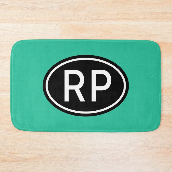 Item preview, RP Initials Monogram Oval White Letters designed and sold by Jeallan Designs.