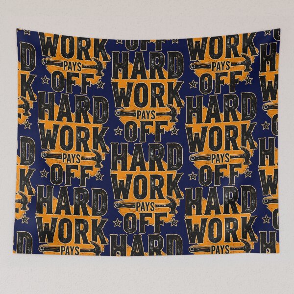 Item preview, Hard Work Pays Off Bold Typography Labor Day Design designed and sold by Topoartispp.