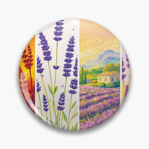 Item preview, Lavender Art Collection – Sunset, Minimal, Provence Landscape & Rainbow Botanical Set designed and sold by Gold Turtle  Lina.