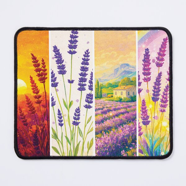 Item preview, Lavender Art Collection – Sunset, Minimal, Provence Landscape & Rainbow Botanical Set designed and sold by Gold Turtle Lina.