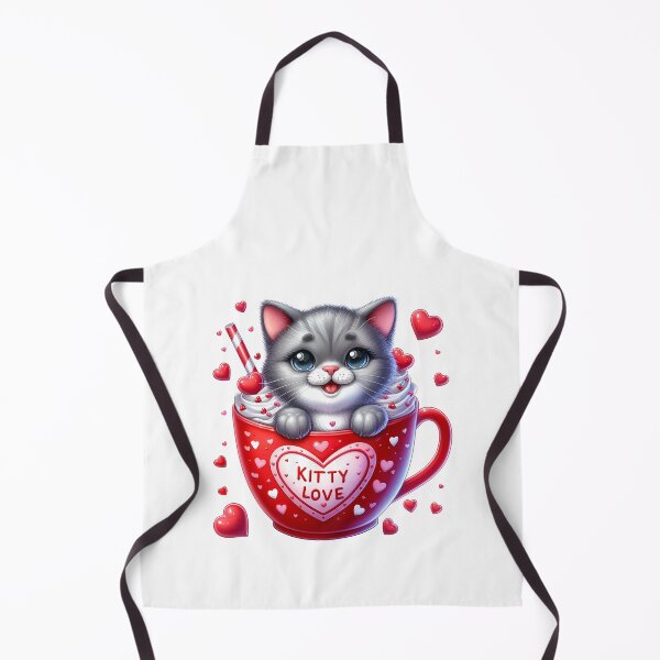 Item preview, Lovely Valentine Cat Ice Cream Mug - Cute Kitty Love Cup & Pink Dessert Art designed and sold by FuzionRaptor.