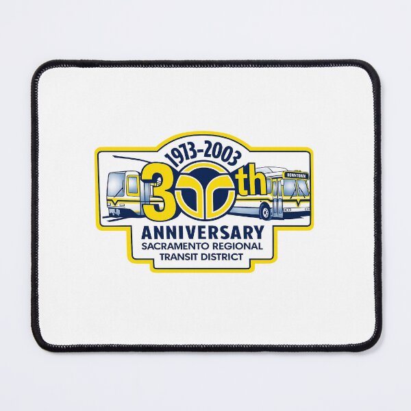 Artikelvorschau, 30-jähriges Jubiläum des regionalen Nahverkehrsunternehmens Sacramento 1973-2003 entworfen und verkauft von StopRequest.