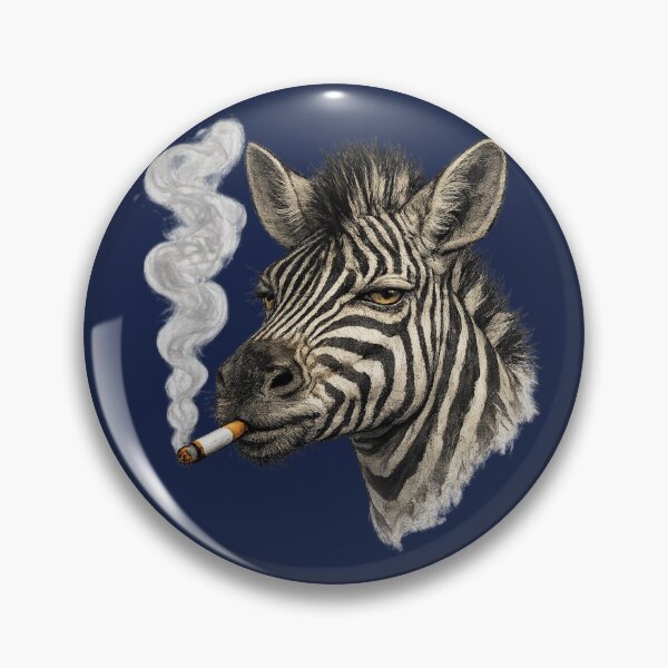 Item preview, Rebel Zebra – Edgy Smoking Animal Graphic designed and sold by Aniahck.