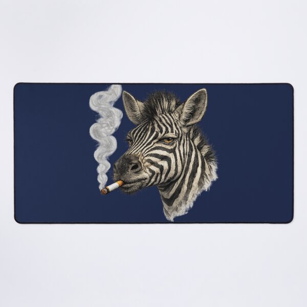 Item preview, Rebel Zebra – Edgy Smoking Animal Graphic designed and sold by Aniahck.
