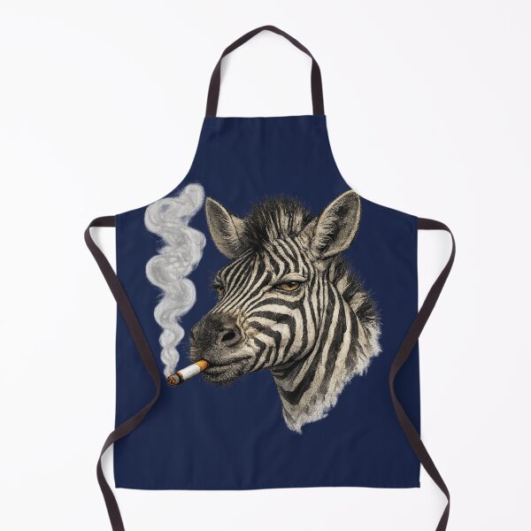 Item preview, Rebel Zebra – Edgy Smoking Animal Graphic designed and sold by Aniahck.