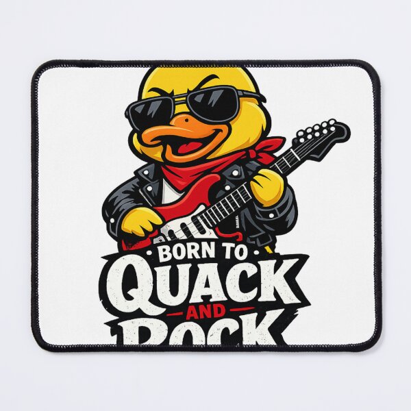 Item preview, Rocker Duck Born to Quack and Rock designed and sold by Quack Republic | Camisetas.