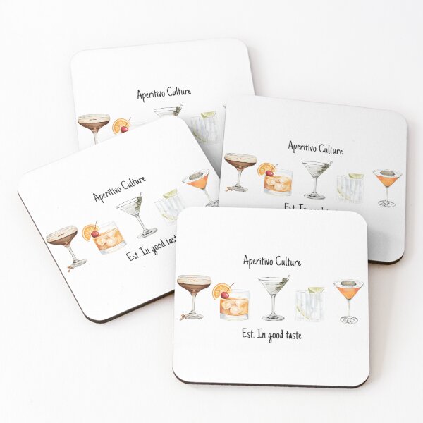 Item preview, Aperitivo Culture Est. In Good Taste - Minimalist Watercolor Cocktails  designed and sold by Ari's Gallery.