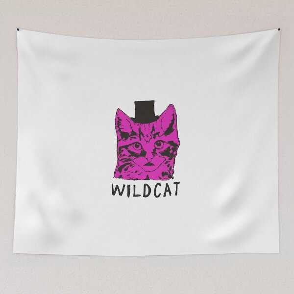 Item preview, Wildcat Pink Top Hat - Edgy Punk Animal Art designed and sold by 1001T-Shirt.