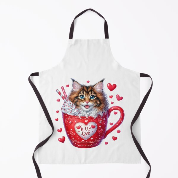 Item preview, Darling Valentine Cat Ice Cream Mug - Cute Kitty Love Cup & Sweet Dessert Art designed and sold by FuzionRaptor.