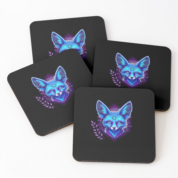 Item preview, Cyber Fennec Fox Tech Art - Futuristic Neon Circuit Desert Wildlife designed and sold by AbulailArt.