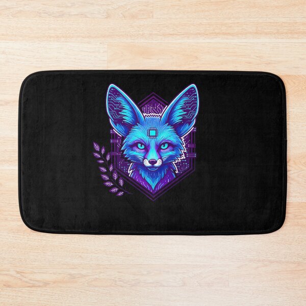 Item preview, Cyber Fennec Fox Tech Art - Futuristic Neon Circuit Desert Wildlife designed and sold by AbulailArt.