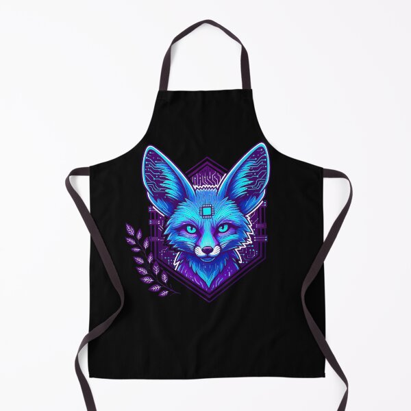 Item preview, Cyber Fennec Fox Tech Art - Futuristic Neon Circuit Desert Wildlife designed and sold by AbulailArt.