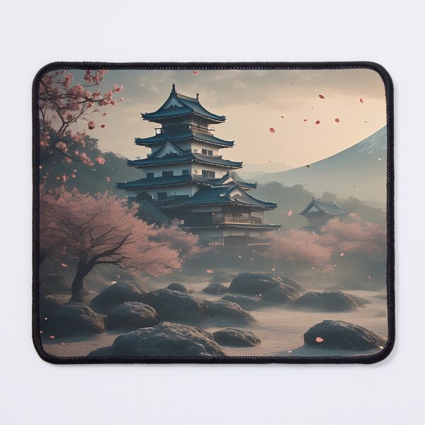 Item preview, Zen Meditation Temple With Cherry Blossom Tree designed and sold by TheDreamsMaker.