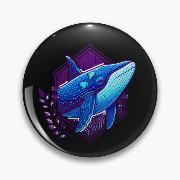 Item preview, Cyber Whale Tech Art - Futuristic Neon Circuit Marine Giant Illustration designed and sold by AbulailArt.