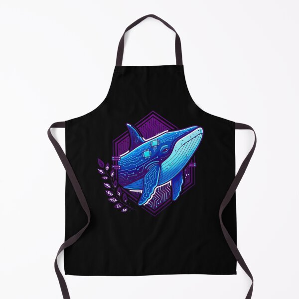 Item preview, Cyber Whale Tech Art - Futuristic Neon Circuit Marine Giant Illustration designed and sold by AbulailArt.