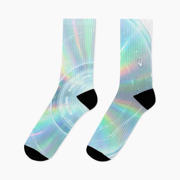 Item preview, Glossy Holographic Y2K CD With Water Droplets designed and sold by DigitalAnnaBanana.