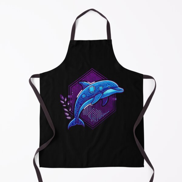 Item preview, Cyber Dolphin Tech Art - Futuristic Neon Circuit Marine Illustration designed and sold by AbulailArt.
