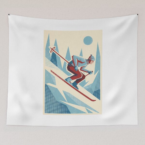 Item preview, Vintage Winter Sports design – 1950s Alpine Skier designed and sold by 1950s ⭐⭐⭐⭐⭐.