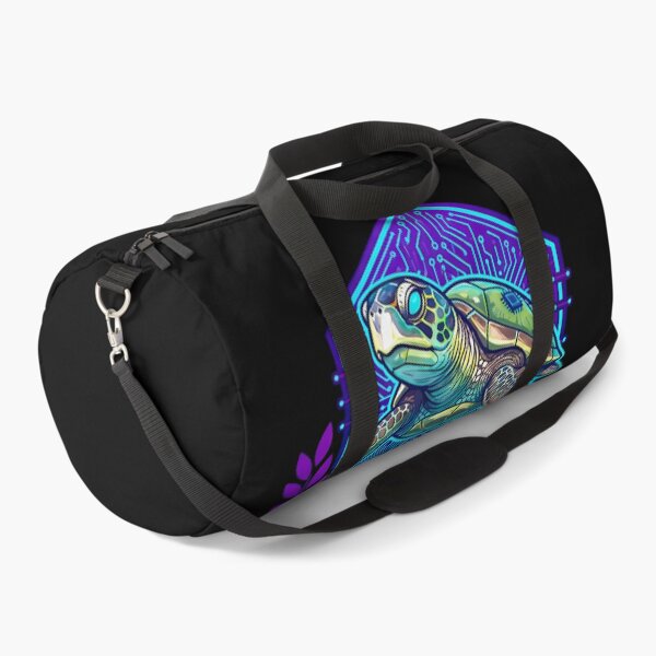 Item preview, Cyber Turtle Tech Art - Futuristic Neon Circuit Marine Illustration designed and sold by AbulailArt.