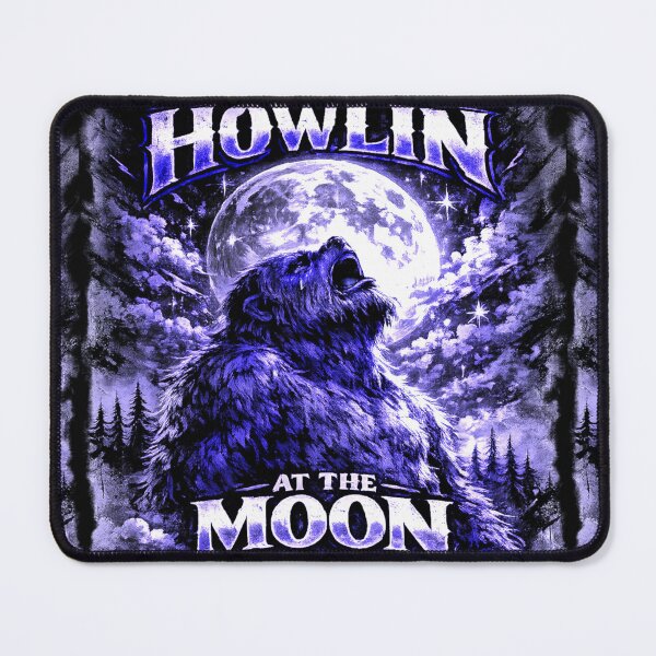 Item preview, HOWLIN at the MOON, Blue Sasquatch Vintage Bigfoot Howling Moon Graphic,Retro Cryptid designed and sold by PaparazziAnunnaki.